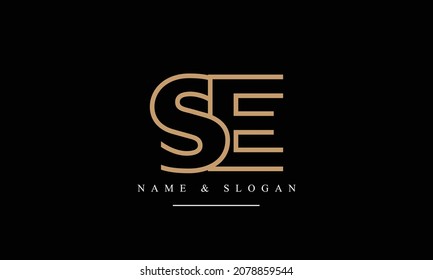 SE, ES, S, E abstract letters logo monogram