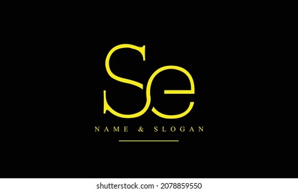 SE, ES, S, E abstract letters logo monogram