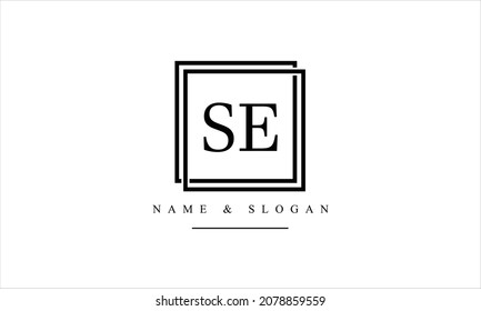 SE, ES, S, E abstract letters logo monogram