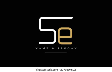 SE, ES, S, E abstract letters logo monogram