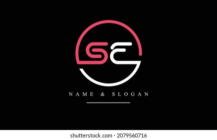 SE, ES, S, E abstract letters logo monogram