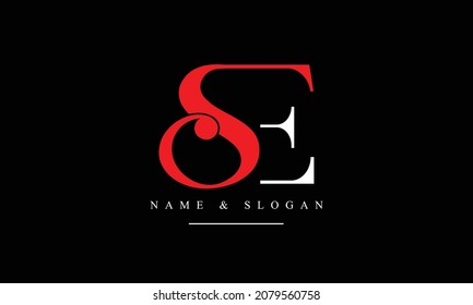 SE, ES, S, E abstract letters logo monogram