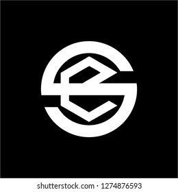 se, es, seg initials simple geometric company logo