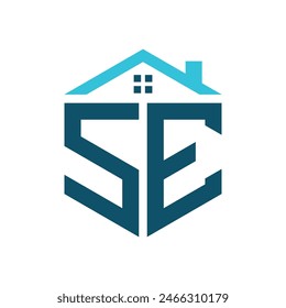 SE House Logo Design Template. Letter SE Logo for Real Estate, Construction or any House Related Business