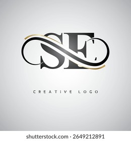 SE Infinity Monogram Logo – Elegant Modern Letter mark Design with Luxury Loop and Stylish Branding Symbol
