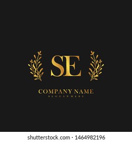 SE Initial beauty floral logo template