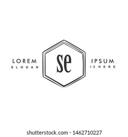 SE Initial beauty monogram logo vector