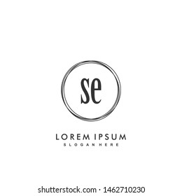 SE Initial beauty monogram logo vector