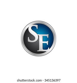 SE initial circle logo blue