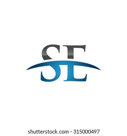 SE initial company blue swoosh logo