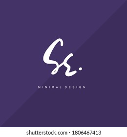 SE Initial handwriting or handwritten logo for identity. Logo with signature and hand drawn style.