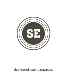 SE Initial Handwriting logo template vector