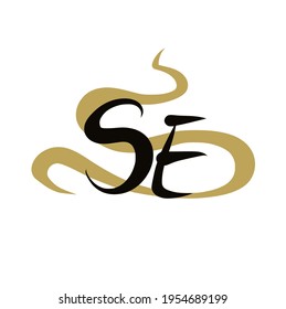 SE initial handwritten logo for identity