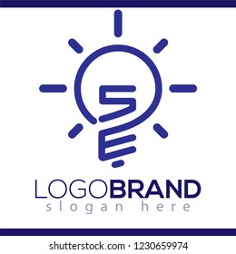 SE Initial Letter with creative bulb Logo vector element. Initial letter bulb Logo Template