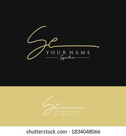 SE Initial letter handwriting and signature logo.