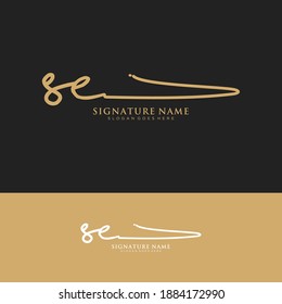 SE Initial letter handwriting and signature logo.