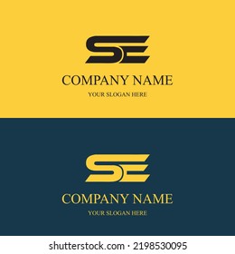SE initial letter Logo Clothing modern minimalist urban creative Fashion brand Luxury Logo template. SE business monogram streetwear photography boutique apparel versatile Modern concept Logo.