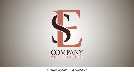 SE initial letter logo design 