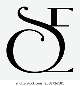 se initial letter logo design symbol