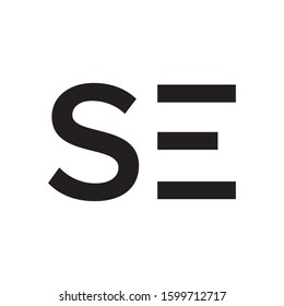 SE initial letter logo template vector icon design