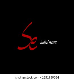 Se initial letter logo vector template sign symbol icon