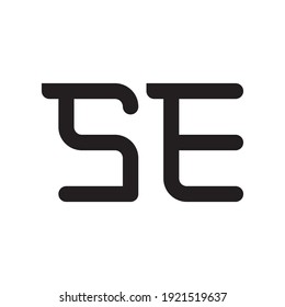 se initial letter vector logo