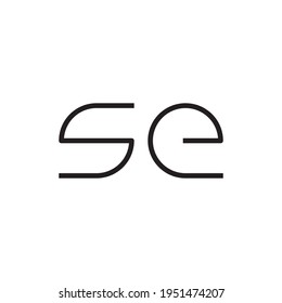 se initial letter vector logo