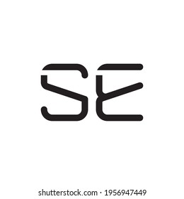 se initial letter vector logo