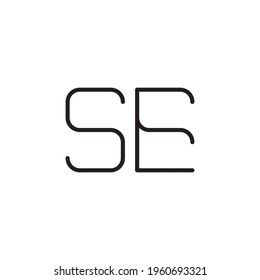 se initial letter vector logo