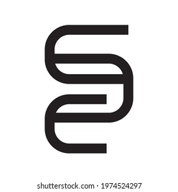 se initial letter vector logo