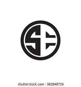 SE initial letters circle monogram logo