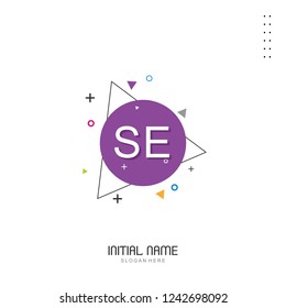 SE Initial logo template vector