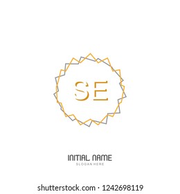 SE Initial logo template vector