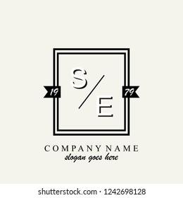 SE Initial logo template vector