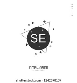 SE Initial logo template vector