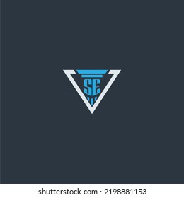 SE initial monogram for lawfirm logo ideas with creative polygon style design