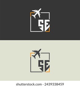 SE initial monogram logo with square style design.