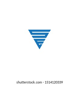 se initial triangle logo vector modern