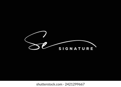 SE initials Handwriting signature logo. SE Hand drawn Calligraphy lettering Vector. SE letter real estate, beauty, photography letter logo design.