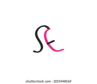 SE Letter Abstract Logo Monogram