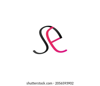 SE Letter Abstract Logo Monogram