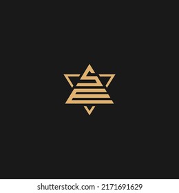 SE Letter Linked Logo for business and company identity. Initial Letter SE Logo Vector Template.

