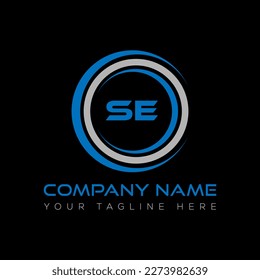 SE letter logo creative design. SE unique design.
