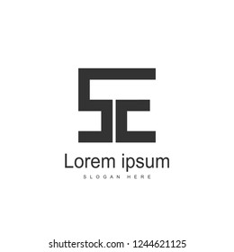 SE Letter logo design. Initial letter logo template