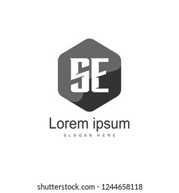 SE Letter logo design. Initial SE Logo template design