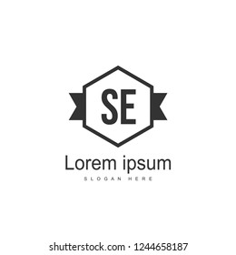 SE Letter logo design. Initial SE Logo template design