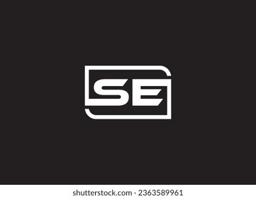 SE letter logo design and minimalist logo