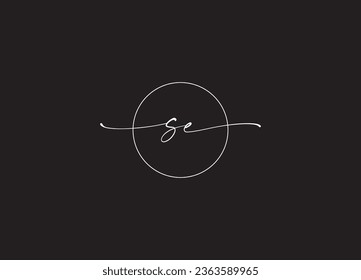 SE letter logo design and minimalist logo