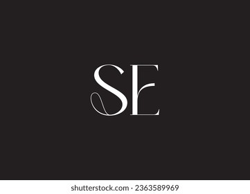 SE letter logo design and minimalist logo