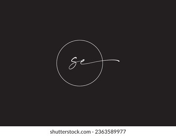 SE letter logo design and minimalist logo